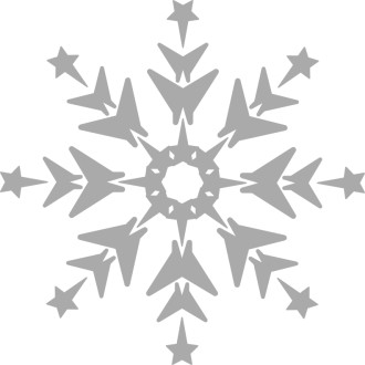 Grayscale Snowflake Clipart