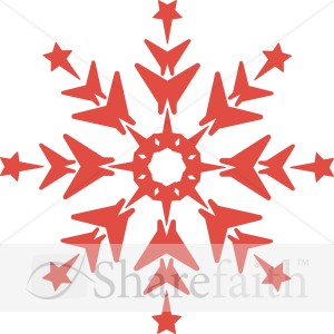 Bright Red Snowflake