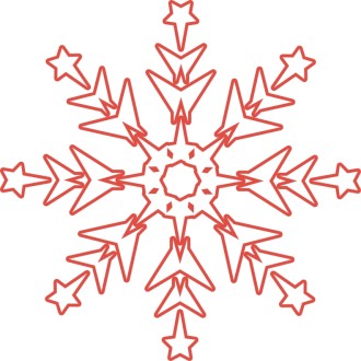 Red Winter Snowflake