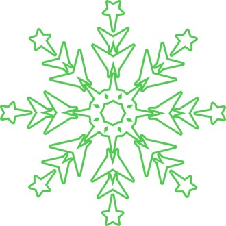Green Snowflake Clipart