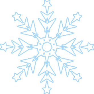 Subtle Blue Snowflake