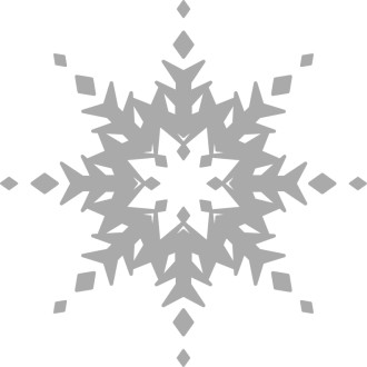 Muted Gray Snowflake