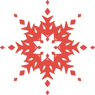 Condensed Red Snowflake