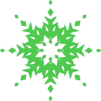 Condensed Green Snowflake