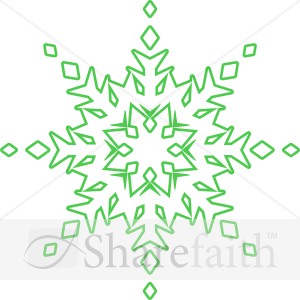 Bright Green Snowflake
