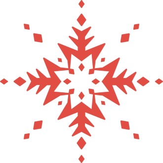 Decorative Red Snowflake