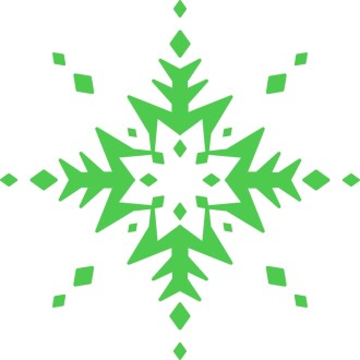 Extremely Green Snowflake