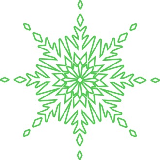 Green Circle Snowflake