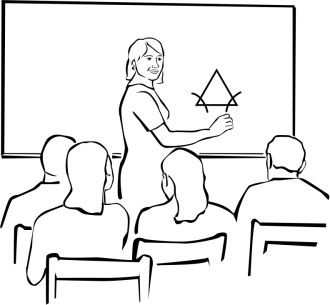 Teacher Clipart in Black and White
