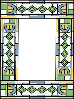 Stained Glass Religious Border