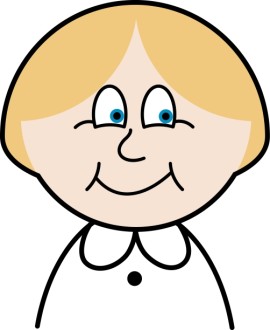 Cartoon Face with Blonde Hair