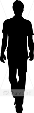 Silhouette of Man Walking