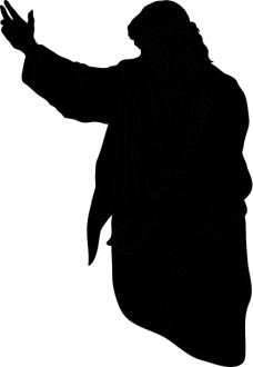 Silhouette of Jesus Clipart