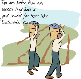 Two Field Workers with Scripture
