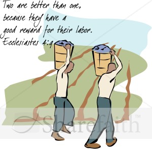Two Field Workers with Scripture
