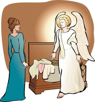 Mary in Awe of the Angel