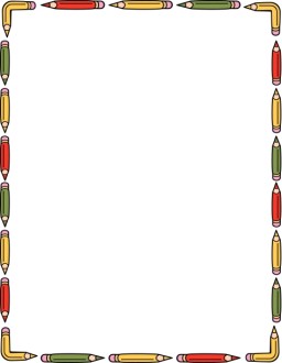 School Pencil Border