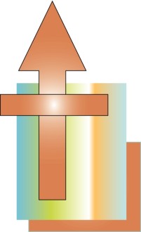 Orange Arrow Cross