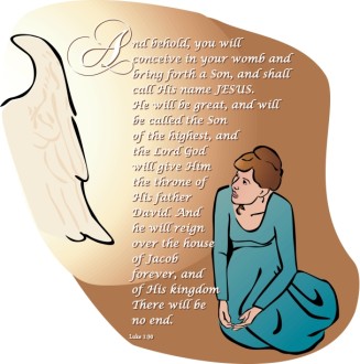 Mary in Awe at The Annunciation