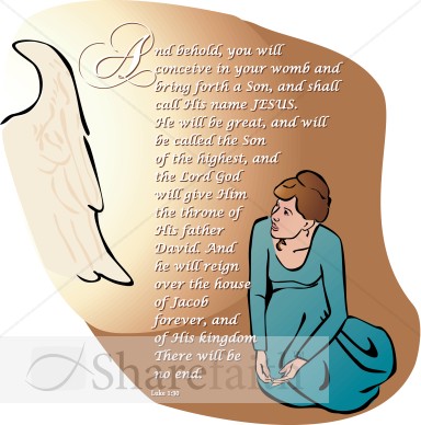 Mary in Awe at The Annunciation