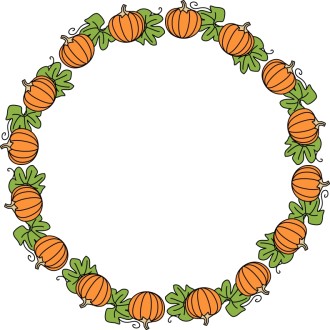 Round Pumpkin Border