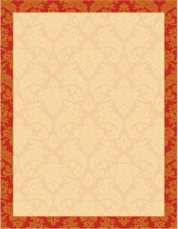 Orange Paisley Church Stationery