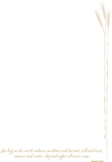 Wheat Border with Genesis Verse