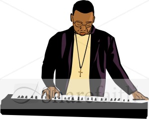 African American Keyboard Player