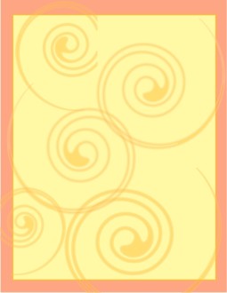 Orange and Yellow Swirls Border