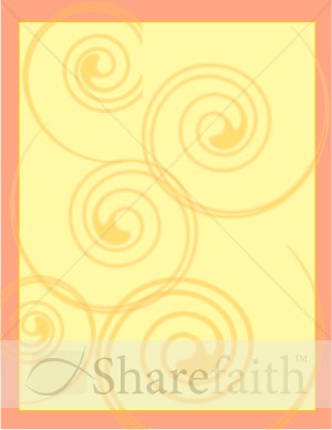 Orange and Yellow Swirls Border