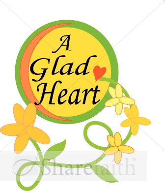 Glad Heart with Flowers