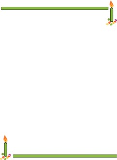 Birthday Candle Border in Green