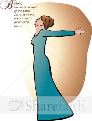 Mary Behold Clipart
