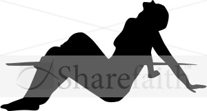 Looking Up Silhouette