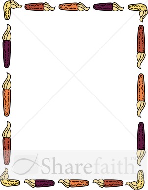 Indian Corn Border | Thanksgiving Borders