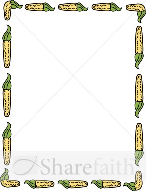 Yellow Corn Border | Thanksgiving Borders