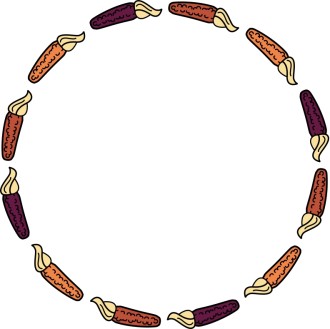 Round Indian Corn Border