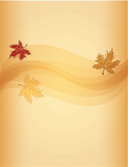 Three Fall Leaves Background