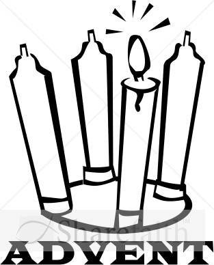 Black and White Advent Candles