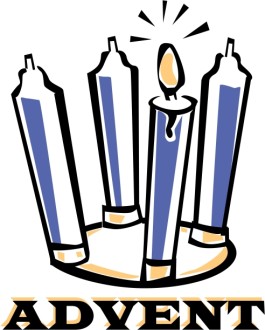 Colored Advent Candles Word Art