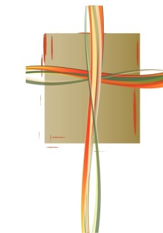 Fall Colors on Cross Clipart