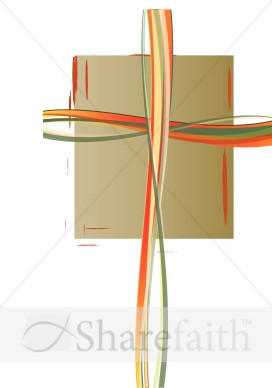 Fall Colors on Cross Clipart