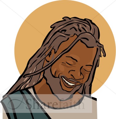 African American Face of Jesus Clipart