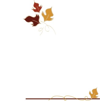 Elegant Fall Leaves Border