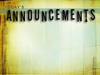 Todays Announcements Worship Service Background