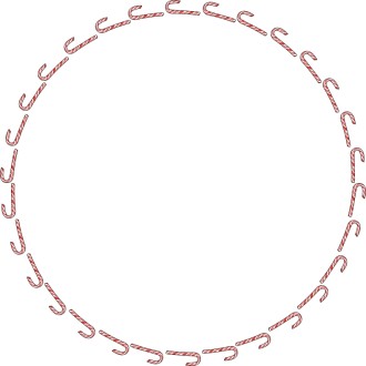 Candy Cane Circular Border