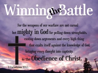 Winning the Battle Christian Background