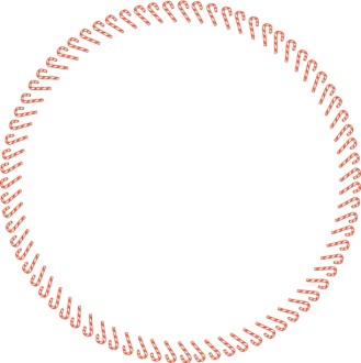 Fun Circle Candy Cane Border
