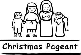 Black and White Christmas Pageant Word Art