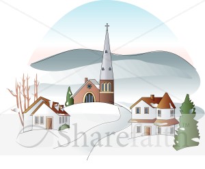 Winter Town Clipart